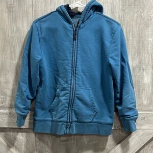 LL Bean boys L14-16 blue camp hoodie zip sweatshirt V1625